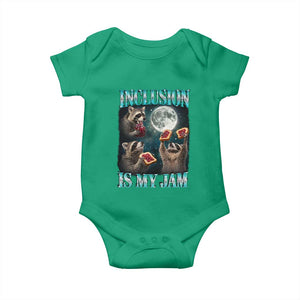 Inclusion Is My Jam Baby Onesie Raccoon Meme Neurodiversity SPED Teacher Gift TS10 Irish Green Print Your Wear