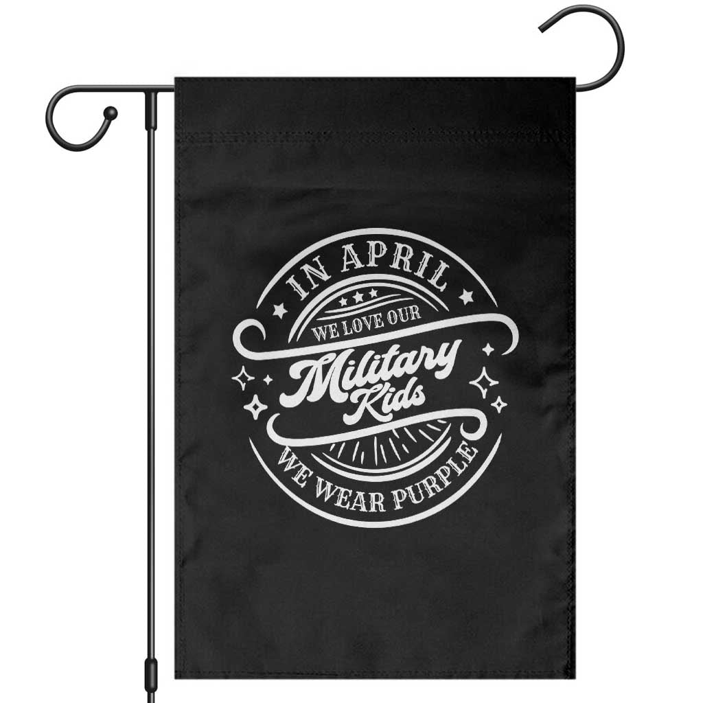 Purple Up For Military Kids Garden Flag Military Children Month TS10 Black Print Your Wear