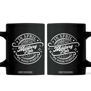 Purple Up For Military Kids Coffee Mug Military Children Month TS10 Black Print Your Wear