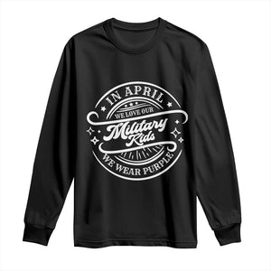 Purple Up For Military Kids Long Sleeve Shirt Military Children Month TS10 Black Print Your Wear