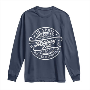 Purple Up For Military Kids Long Sleeve Shirt Military Children Month TS10 Navy Print Your Wear