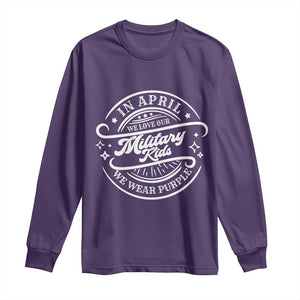Purple Up For Military Kids Long Sleeve Shirt Military Children Month TS10 Purple Print Your Wear