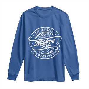 Purple Up For Military Kids Long Sleeve Shirt Military Children Month TS10 Royal Blue Print Your Wear