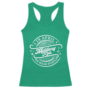 Purple Up For Military Kids Racerback Tank Top Military Children Month TS10 Irish Green Print Your Wear