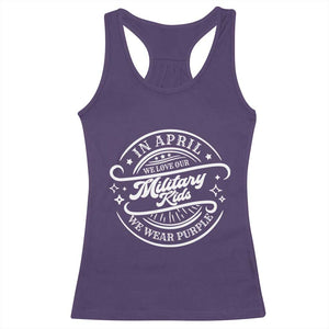 Purple Up For Military Kids Racerback Tank Top Military Children Month TS10 Purple Print Your Wear