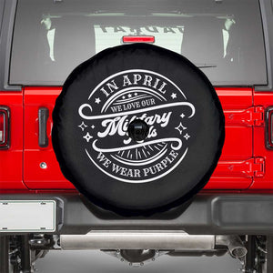 Purple Up For Military Kids Spare Tire Cover Military Children Month TS10 Black Print Your Wear