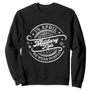 Purple Up For Military Kids Sweatshirt Military Children Month TS10 Black Print Your Wear