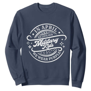 Purple Up For Military Kids Sweatshirt Military Children Month TS10 Navy Print Your Wear