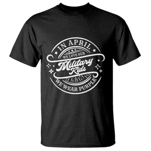 Purple Up For Military Kids T Shirt Military Children Month TS10 Black Print Your Wear