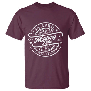 Purple Up For Military Kids T Shirt Military Children Month TS10 Maroon Print Your Wear