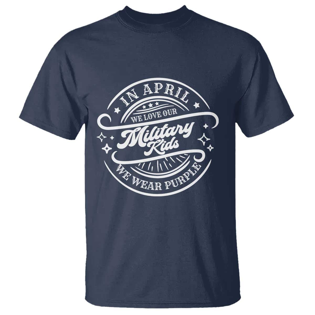 Purple Up For Military Kids T Shirt Military Children Month TS10 Navy Print Your Wear