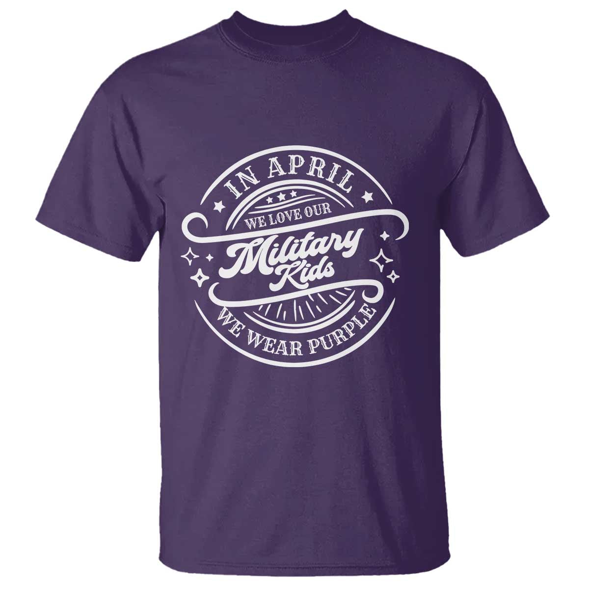 Purple Up For Military Kids T Shirt Military Children Month TS10 Purple Print Your Wear