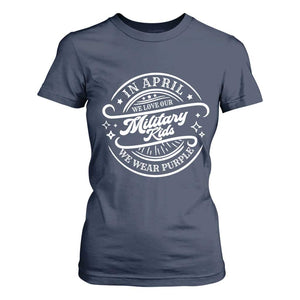 Purple Up For Military Kids T Shirt For Women Military Children Month TS10 Navy Print Your Wear