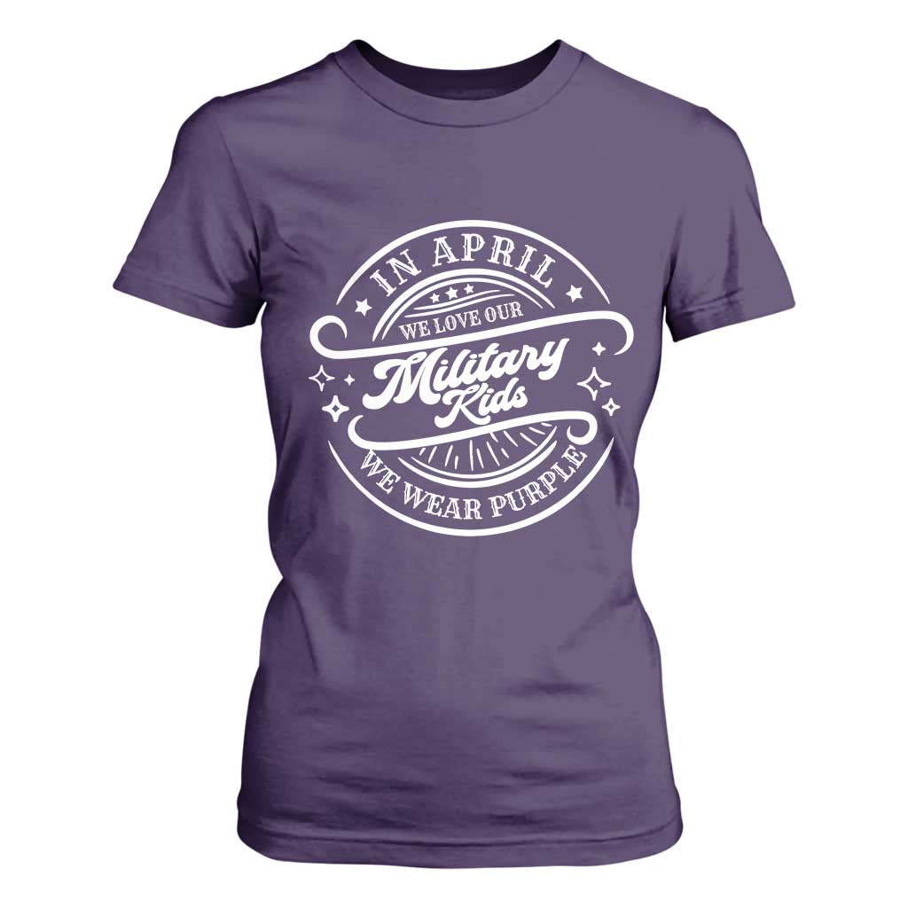 Purple Up For Military Kids T Shirt For Women Military Children Month TS10 Purple Print Your Wear