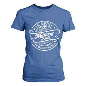 Purple Up For Military Kids T Shirt For Women Military Children Month TS10 Royal Blue Print Your Wear