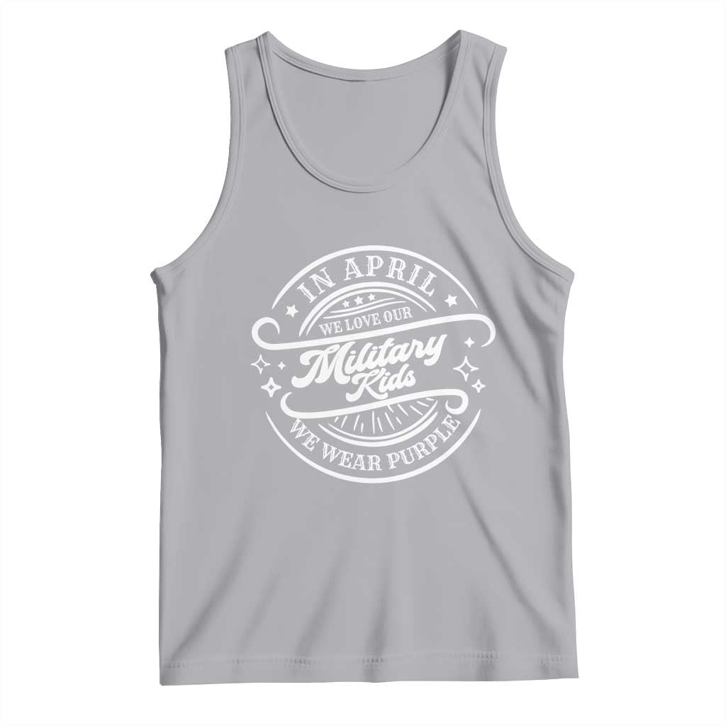 Purple Up For Military Kids Tank Top Military Children Month TS10 Athletic Heather Print Your Wear