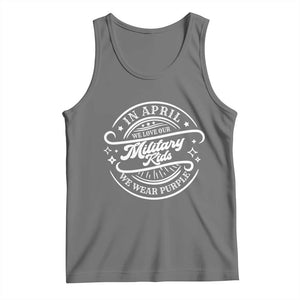 Purple Up For Military Kids Tank Top Military Children Month TS10 Black Heather Print Your Wear