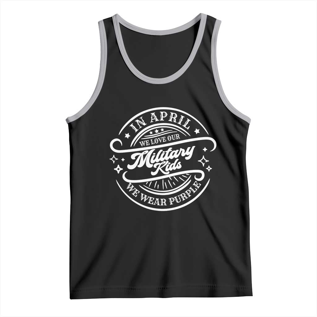 Purple Up For Military Kids Tank Top Military Children Month TS10 Black Athletic Heather Print Your Wear