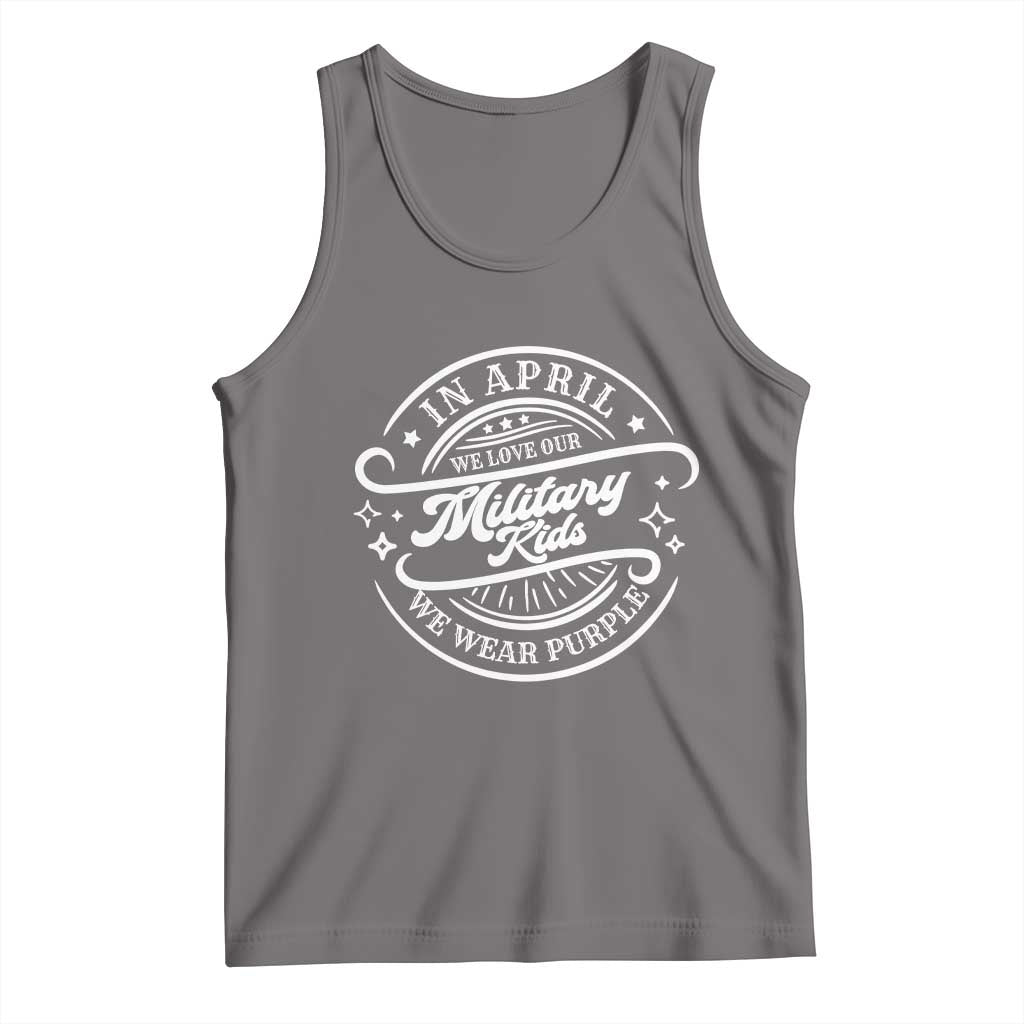 Purple Up For Military Kids Tank Top Military Children Month TS10 Deep Heather Print Your Wear