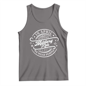 Purple Up For Military Kids Tank Top Military Children Month TS10 Deep Heather Print Your Wear