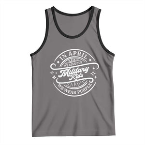Purple Up For Military Kids Tank Top Military Children Month TS10 Deep Heather Black Print Your Wear