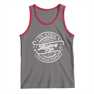 Purple Up For Military Kids Tank Top Military Children Month TS10 Deep Heather Red Print Your Wear