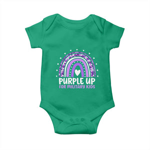 Purple Up For Military Kids Baby Onesie Month Of Military Child Army Rainbow TS10 Irish Green Print Your Wear