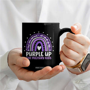 Purple Up For Military Kids Coffee Mug Month Of Military Child Army Rainbow TS10 Print Your Wear