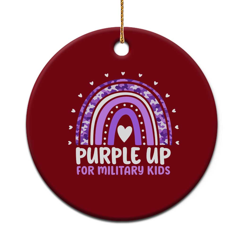 Purple Up For Military Kids Ceramic Ornament Month Of Military Child Army Rainbow TS10 1pc Red Print Your Wear