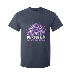 Purple Up For Military Kids T Shirt For Kid Month Of Military Child Army Rainbow TS10 Navy Print Your Wear