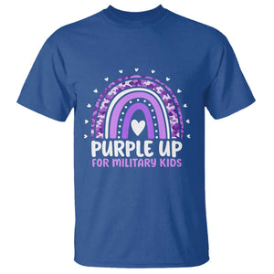 Purple Up For Military Kids T Shirt Month Of Military Child Army Rainbow TS10 Royal Blue Print Your Wear