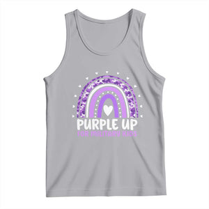 Purple Up For Military Kids Tank Top Month Of Military Child Army Rainbow TS10 Athletic Heather Print Your Wear