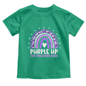 Purple Up For Military Kids Toddler T Shirt Month Of Military Child Army Rainbow TS10 Irish Green Print Your Wear
