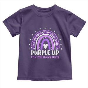Purple Up For Military Kids Toddler T Shirt Month Of Military Child Army Rainbow TS10 Purple Print Your Wear