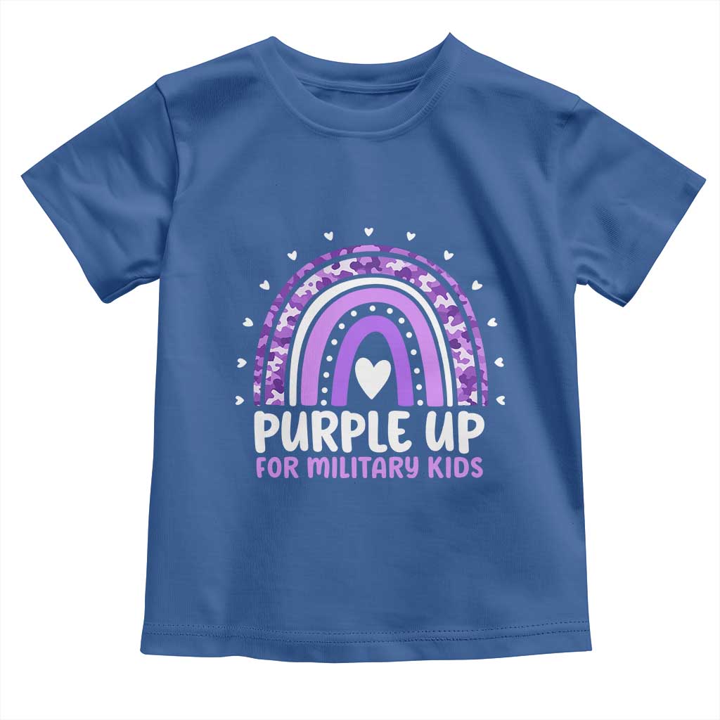 Purple Up For Military Kids Toddler T Shirt Month Of Military Child Army Rainbow TS10 Royal Blue Print Your Wear