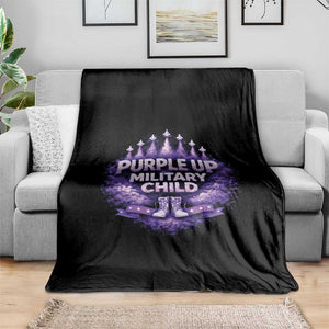 Purple Up Military Child Throw Blanket Proud Military Kid TS10 Print Your Wear