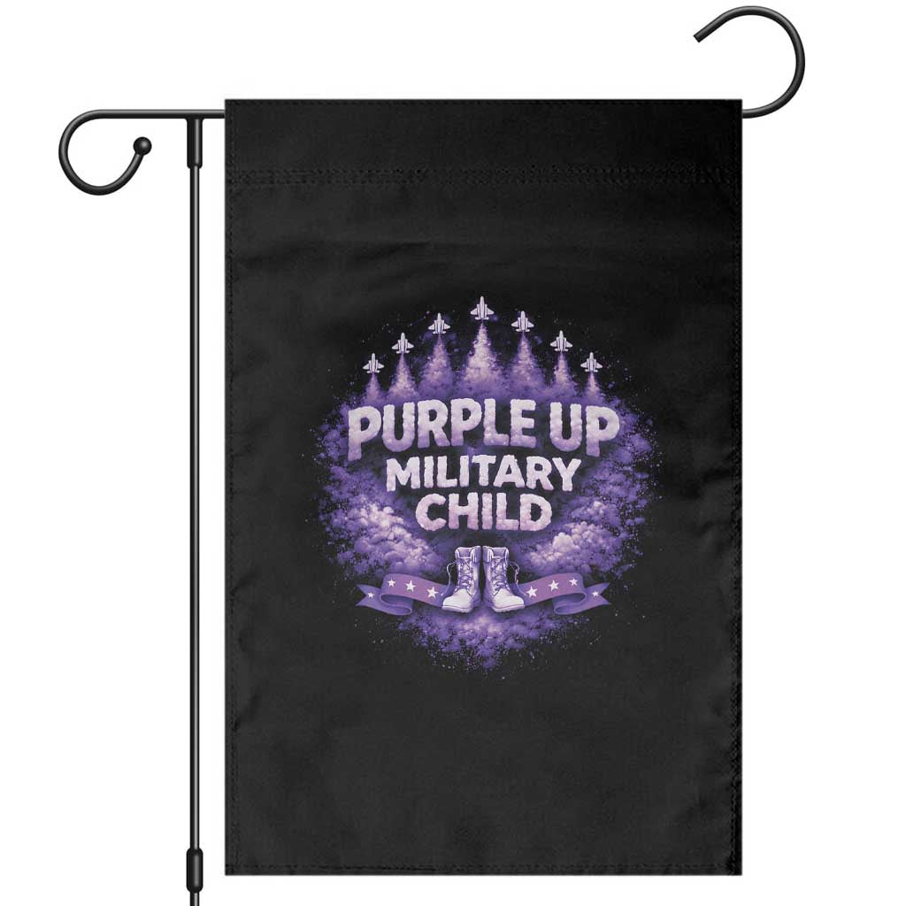 Purple Up Military Child Garden Flag Proud Military Kid TS10 Black Print Your Wear