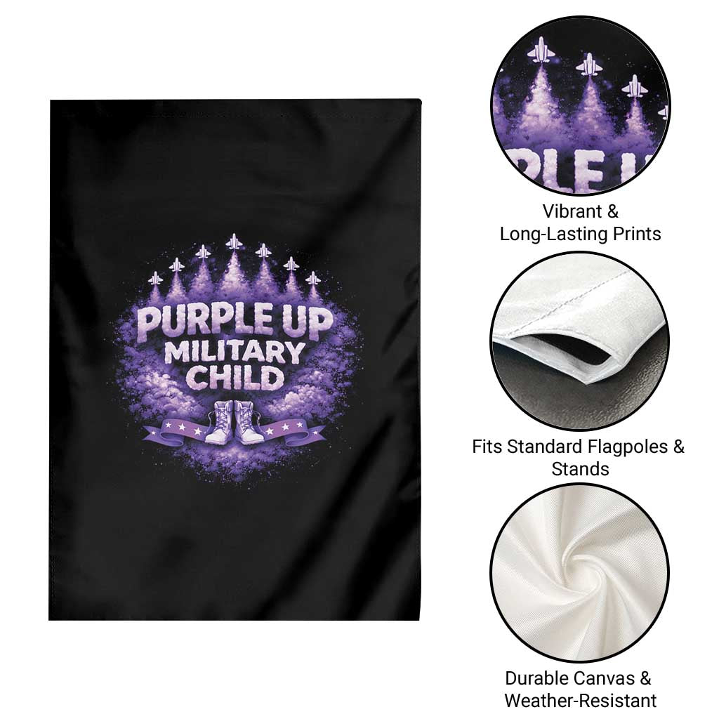 Purple Up Military Child Garden Flag Proud Military Kid TS10 Print Your Wear