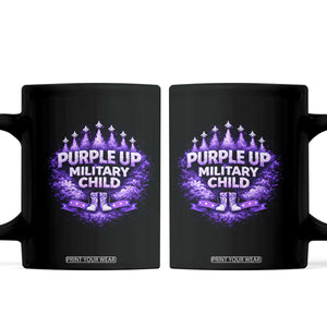 Purple Up Military Child Coffee Mug Proud Military Kid TS10 Black Print Your Wear
