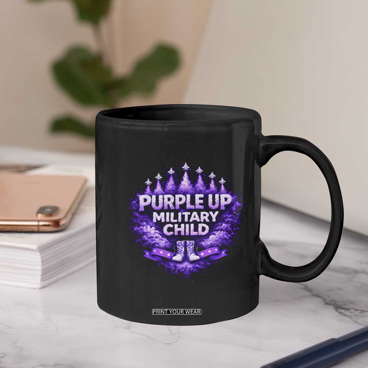Purple Up Military Child Coffee Mug Proud Military Kid TS10 Print Your Wear
