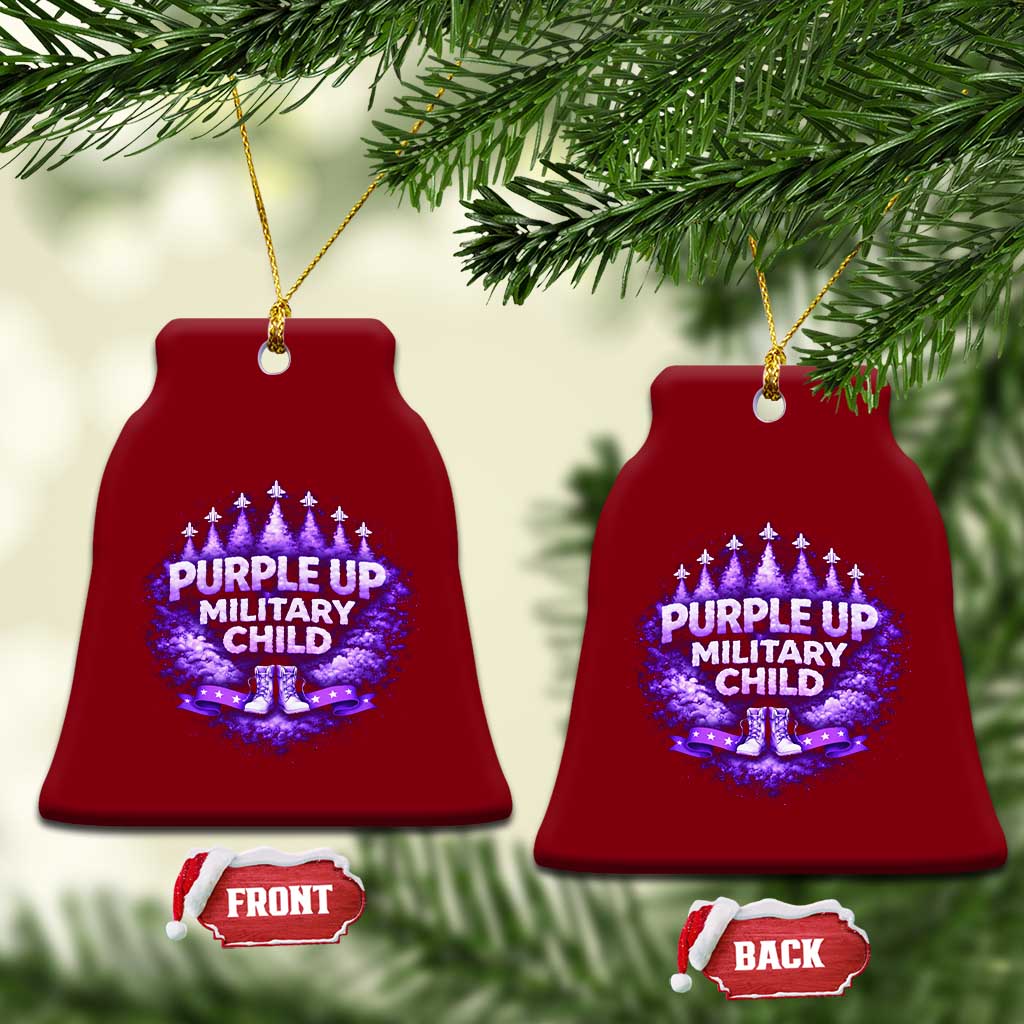 Purple Up Military Child Ceramic Ornament Proud Military Kid TS10 Print Your Wear