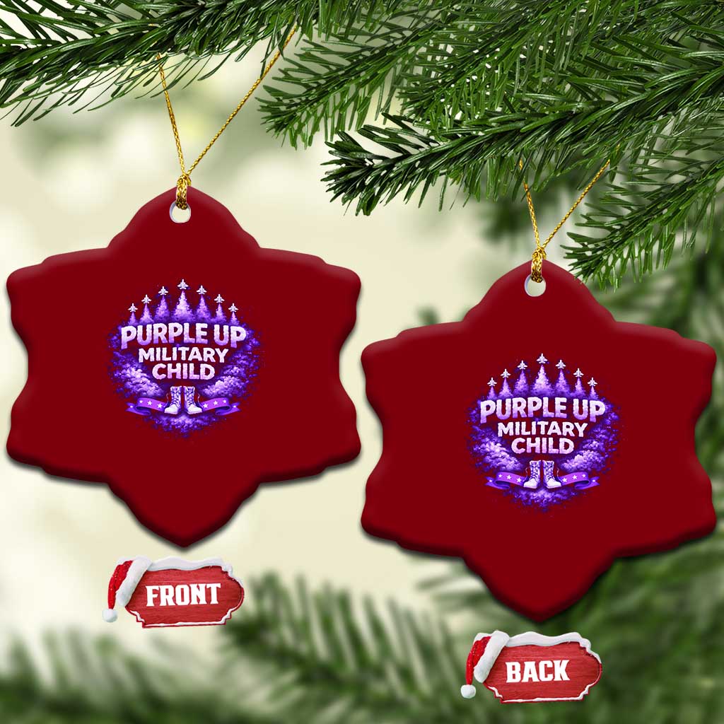 Purple Up Military Child Ceramic Ornament Proud Military Kid TS10 Print Your Wear