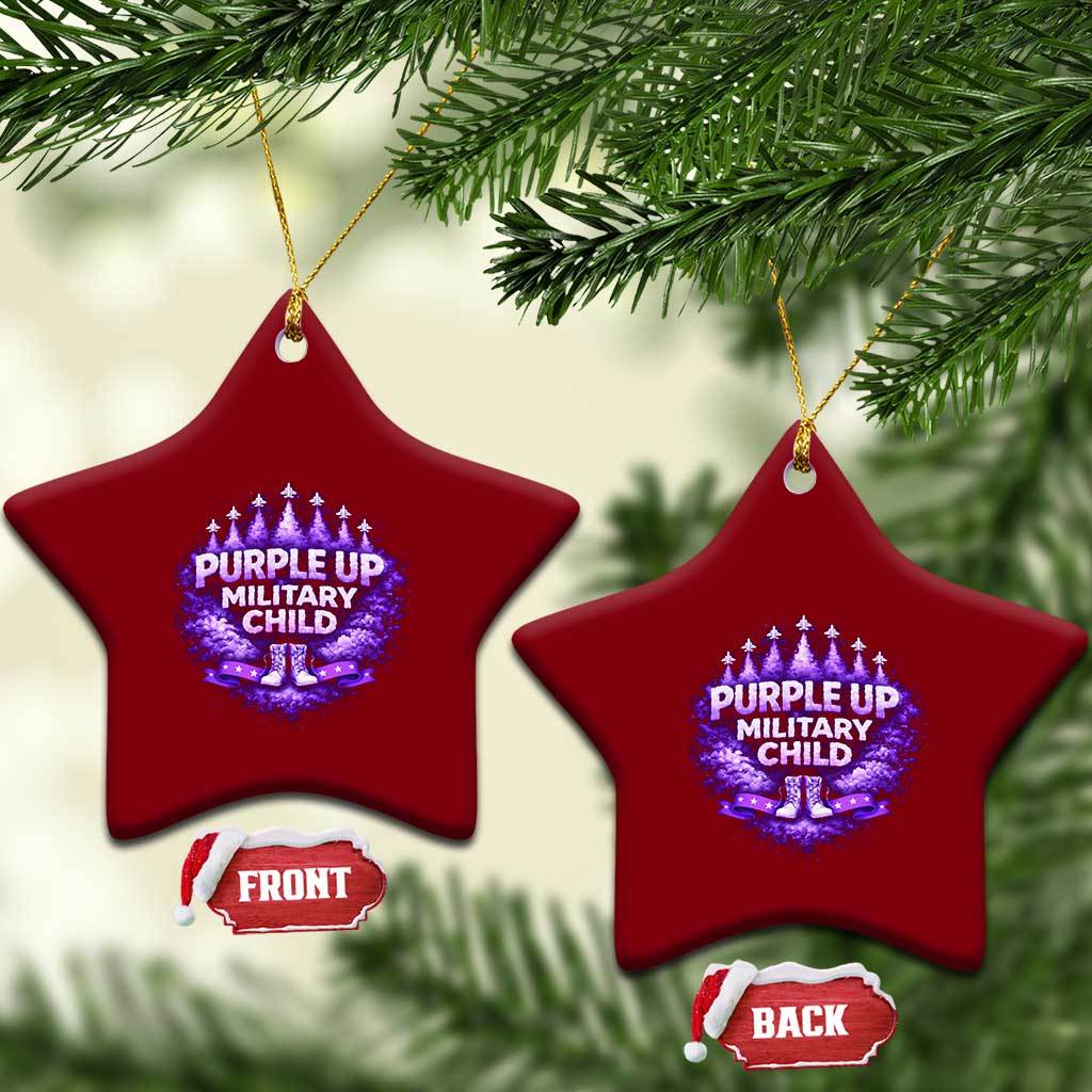 Purple Up Military Child Ceramic Ornament Proud Military Kid TS10 Print Your Wear
