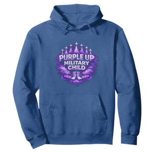 Purple Up Military Child Hoodie Proud Military Kid TS10 Royal Blue Print Your Wear