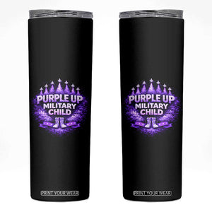 Purple Up Military Child Skinny Tumbler Proud Military Kid TS10 Black Print Your Wear