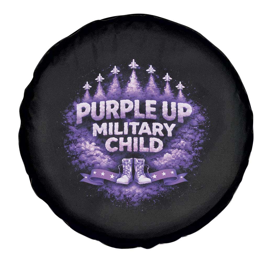 Purple Up Military Child Spare Tire Cover Proud Military Kid TS10 Print Your Wear