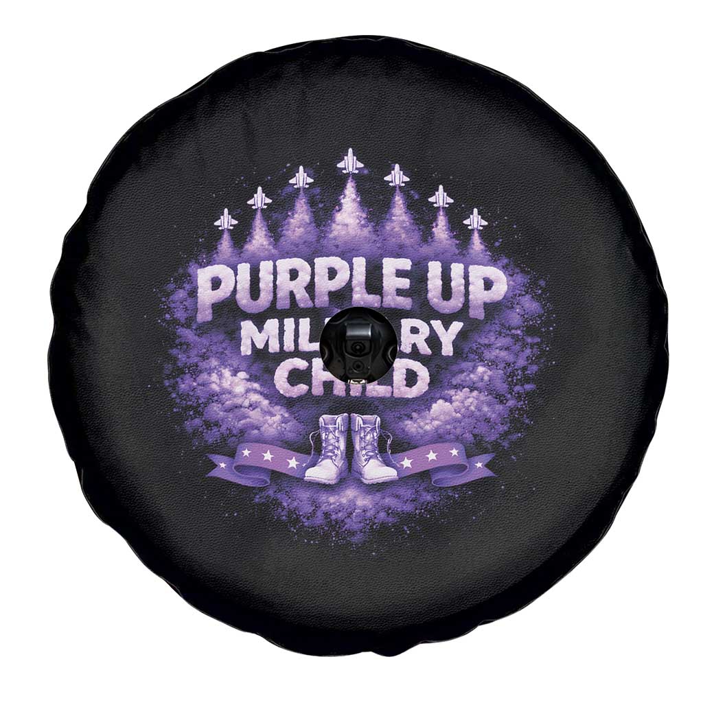 Purple Up Military Child Spare Tire Cover Proud Military Kid TS10 Print Your Wear