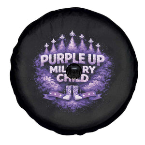Purple Up Military Child Spare Tire Cover Proud Military Kid TS10 Print Your Wear