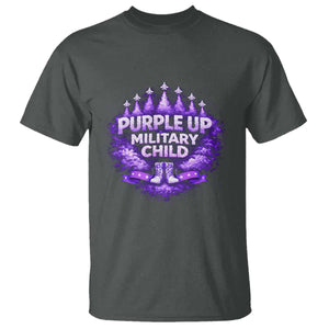 Purple Up Military Child T Shirt Proud Military Kid TS10 Dark Heather Print Your Wear