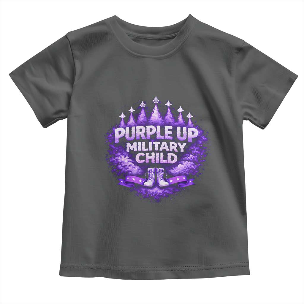 Purple Up Military Child Toddler T Shirt Proud Military Kid TS10 Dark Heather Print Your Wear